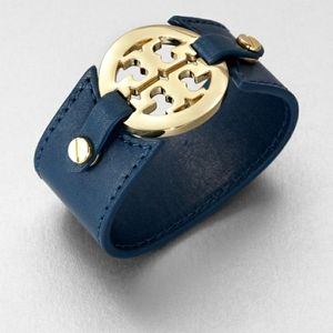 Deep rich royal navy blue Tory Burch Cuff Braclet